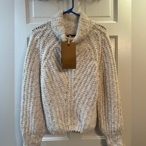 NWT POL Chunky Knit Turtleneck Sweater Small Cream Confetti